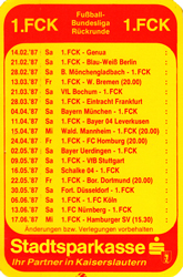 Hamburger SV Programm 1986/87 Bayer 05 Uerdingen 