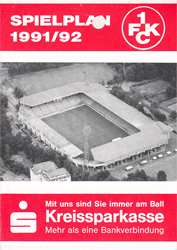 Programm 1991/92 MSV Duisburg Kaiserslautern 