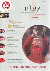 Programm 1998/99 1 VfB Stuttgart FC Kaiserslautern 