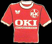 Fussball Pin Badge Trikot 1.FCK Kaiserslautern Meister 1991 OKI original Lizenz 